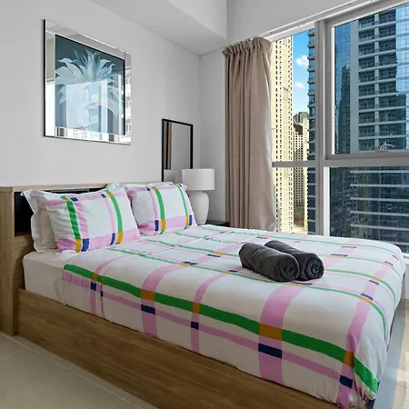 Cozy Marina View Apartment With Modern Gym & Pool, Steps To Beach & Metro Dubai Exterior photo